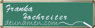 Franka Hochreiter Visitenkarte